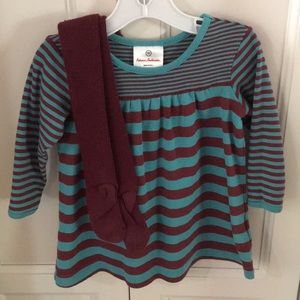 Hanna Andersson Dress & leggings GUC